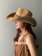 Designer-Strohhut im Ethno-Stil für Damen, Sommerurlaub, Cowboy-Strohhut, Sonnenschutz, Fischerhut, Sonnenhut