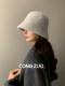 Angora Rabbit Fur Hat for Women, Winter Sheep Wool Blend Fisherman Hat, New Style, Face-Slimming Bucket Hat, Warm and Cold-Proof Hat
