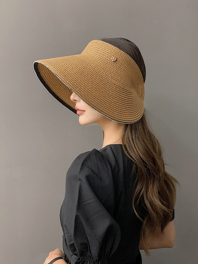 Original design heavy industry Blingbling diamond hollow top sun hat summer travel UV sun hat for women