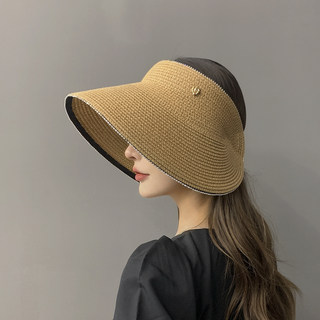 CZ/原创设计 重工Blingbling镶钻空顶防晒帽夏季出游uv遮阳帽子女