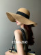 From Zuo big brim straw hat women's summer new bow sun protection sunshade fisherman hat high-definition holiday beach hat