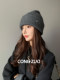 Congzuo New Wool Rabbit Hair Hat Women's Winter Knitted Wool Hat Shows Face Small Thickened Ear Protection Baotou Hat