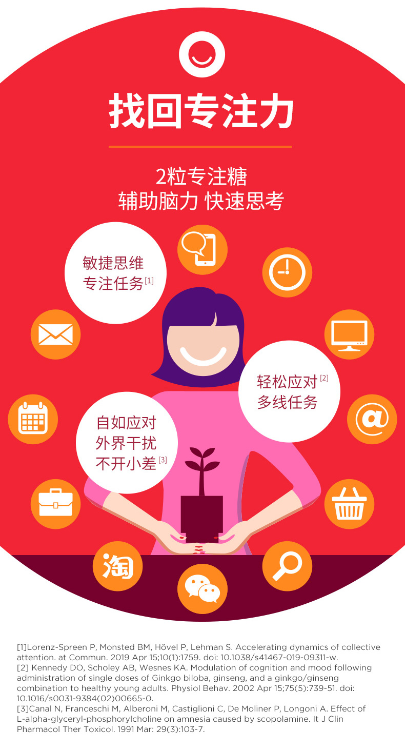OLLY专注糖提高注意力Focus软糖