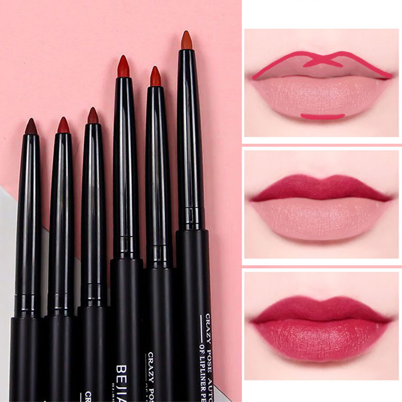 Automatic double-head lipstick lip liner female long-lasting waterproof moisturizing moisturizing matte matte non-fading non-stick cup