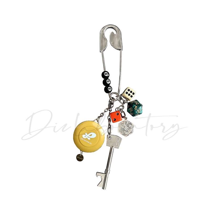 Diz Original Lu Han and Zhang Kangle Same Style Multifunctional Tape Measure Bottle Opener Pants Bag Pendant Accessory