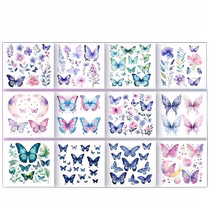 Glitter butterfly wings tattoo stickers eye corner face stickers childrens eye makeup diy stickers dance performance photo makeup