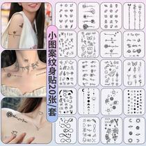 Flower color tattoo stickers waterproof female long-lasting cute girly heart mini pattern finger stickers ins simulation stickers