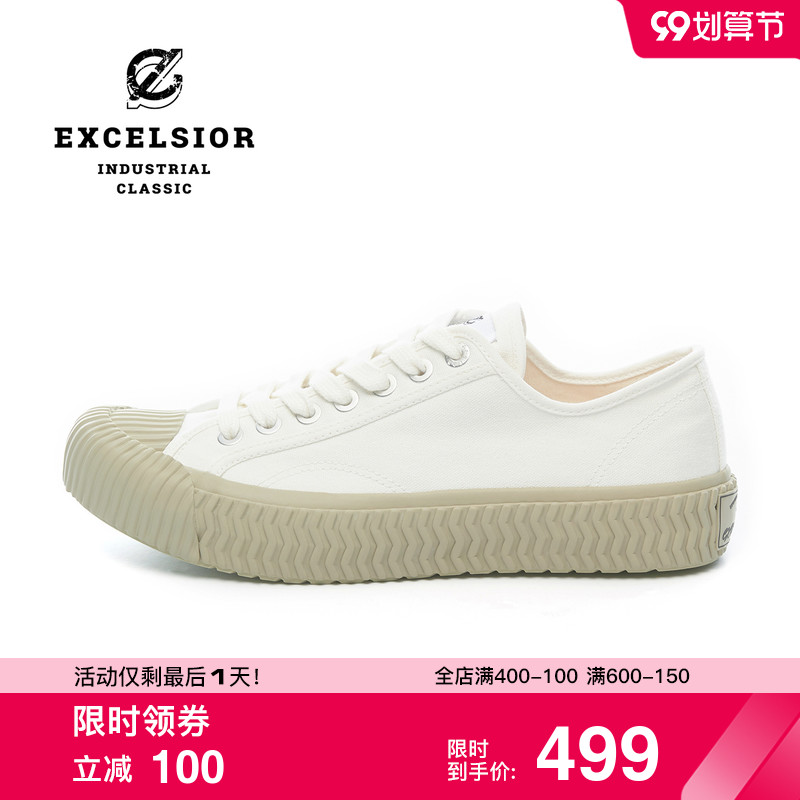 EXCELSIOR Korean biscuit shoes BOLT LO classic retro men and women with the same style all-match casual canvas shoes