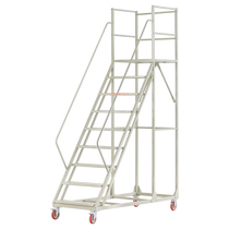 Movable aerial vehicle factory injection molding machine unloading ladder warehouse sorting ladder shelf stairs with wheel maintenance platform