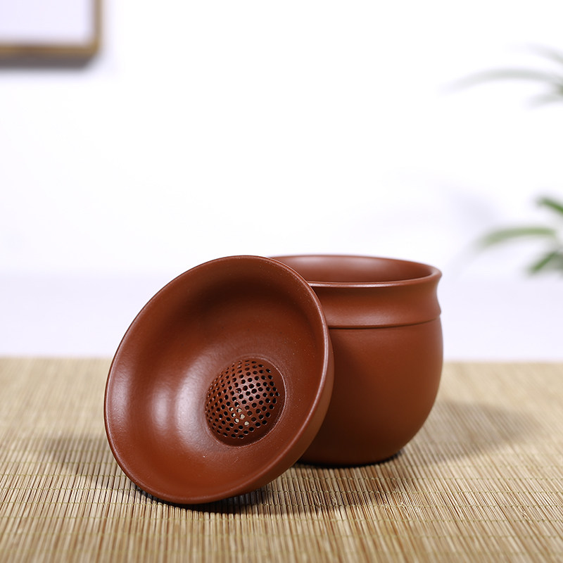 Love Chi Ware Yiching Great Red Gown Purple Sand Tea Leak Filter Tea Instrumental Fair Cup Filter Purple Sand Ball Hole Funnel filter