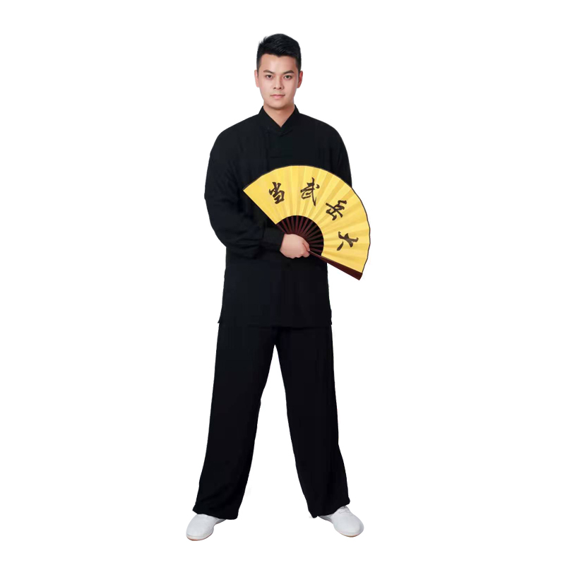 Mùa xuân hè New Xiu Hua Daoyuan Taiji Quần áo nữ Chảy Linen Thực hành ăn mặc võ thuật Performance Nam Trung Quốc Phong cách ngắn Sleeves