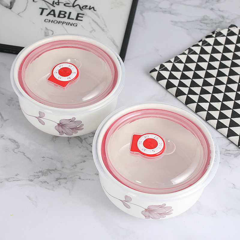 Fresh preservation box ceramics microwave special lunch box cover refrigerator sealing bowl mercifully work rainbow such as bowl with rice