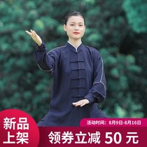 Material did not have to pick cotton and hemp tai chi clothes for men and women 2021 new high-end Tai chi training clothing summer and spring