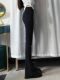 Black horseshoe jeans for women 2025 new autumn small high-waist slim slim floor-length slightly flared pants