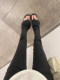 Black Horseshoe Pants Women's Autumn and Winter 2025 New High Waisted Slim Fit Small Floor-Mopping Velvet Micro-flare Jeans