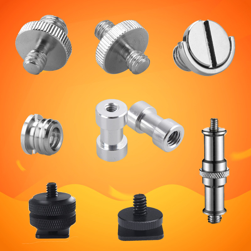 Photography screw 1 4 Turn 1 4 outer quick plate hot shoe flash lamp holder male and female Q-type fixing clip adapter accessories
