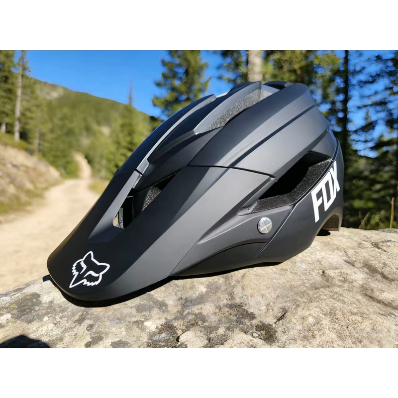 Fox Helmet Mountain Bike Detachable Brim Off-Road Bicycle Youth Men and Women Half Helmet One-Piece Forest Trail Fox Helmet Mountain Bike Detachable Brim Off-Road Bicycle Youth Men and Women Half Helmet One-Piece Forest Trail