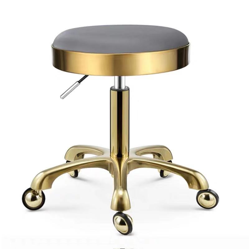 Work antistatic iron art hair salon pulley stool wheel large work chair lift home hair stylist Cosmetic Hydraulic Sitting Chair-Taobao