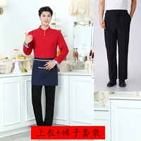 Красный лонгслив, нарукавники, комплект