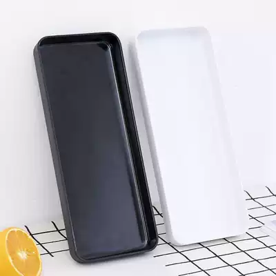 Powder room rectangular long strip Cup narrow sink plate Nordic storage small household wash tray plastic