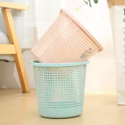 Azima home simple trash can Office living room bedroom powder room creative plastic small paper basket trash can