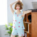 Pajama cô gái mùa hè bông cotton lụa bộ hai mảnh bộ mùa hè quần short mỏng phụ nữ lỏng lẻo dễ thương nhân tạo bông nhà quần áo 