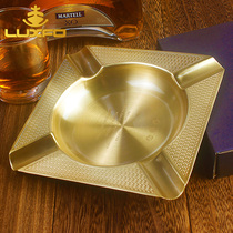 LUXFO Langyou pure copper metal four-slot cigar ashtray retro fire-resistant oversized ashtray ASH3034