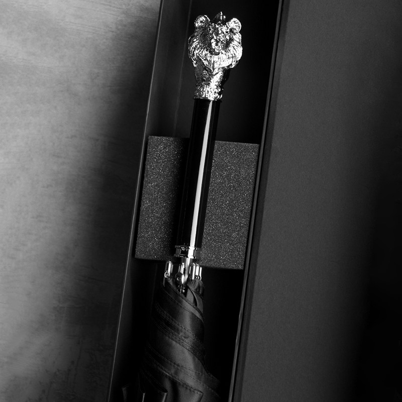 DanMunier long handle umbrella light luxury creative custom automatic umbrella to increase the car straight rod umbrella reinforcement and thickening