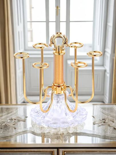 German Light Luxury Rotating Beer Glass Rack, Water Cup Storage Rack, Crystal Glass Hanging Rack Set, Cup Whiskey Rack