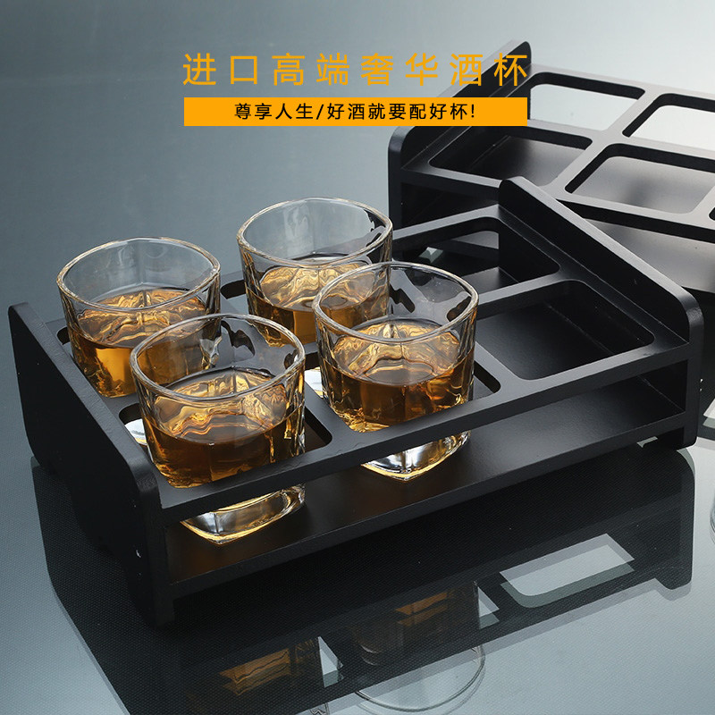 Japanese high-end whiskey glass set glass cup household water cup 6 pack beer glass foreign wine glass spirits