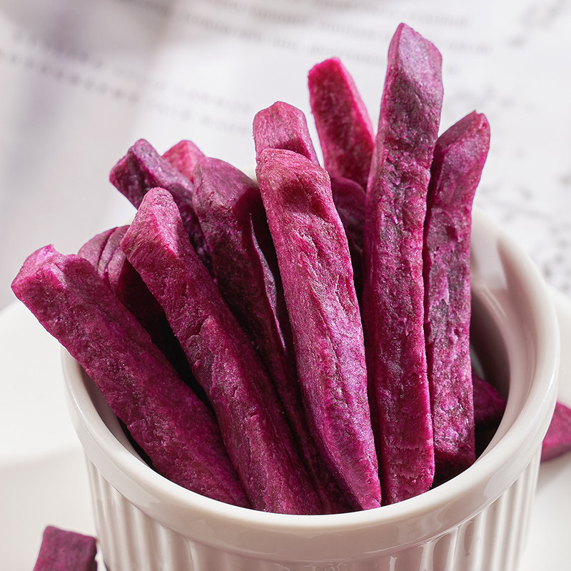 Lin Two Fat Fries Purple Fries Simply Strips Ground Melon Strips Dehydrated Potato Dried Frozen Ground Melon Fries Net Red Little Snacks