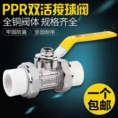PPR ball valve Double Live Ball Valve copper ball valve hot melt valve quick open valve tap water valve DN2025324050
