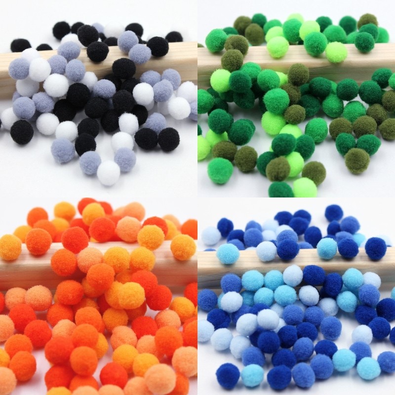 Color plush pain packaging decoration accessories handmade diy material ball secondary animation bar surrounding accessories