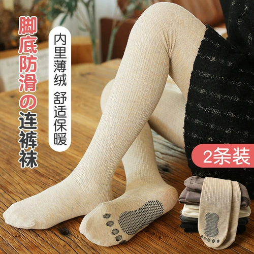 Хлопковые осенние бархатные детские колготки, демисезонные леггинсы, Германия