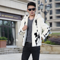 New mink leather Grand coat mens entire mink cap US wild ferret fur fur coats Fur Coats Ferret Men Coats
