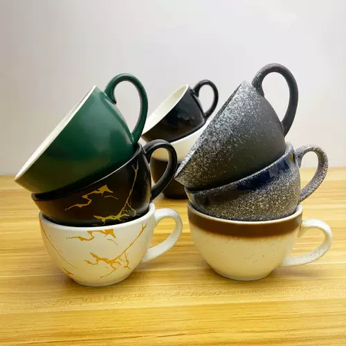 Яичная латте кофейная чашка 300 мл европейская керамическая утолщенная американская капучино профессиональная латте -кофейная чашка