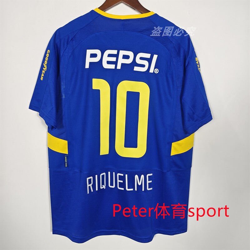 0304 Season Boca Juniors Home Ricardo Quaresma #10 Ialetvis #9 Retro Jersey