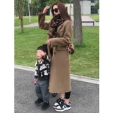 Демисезонное шерстяное двусторонное кашемировое шерстяное пальто, куртка, 2024 года, подходит для подростков