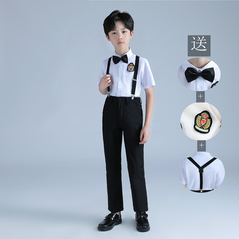  170+Black bow tie, trousers, with short sleeve  