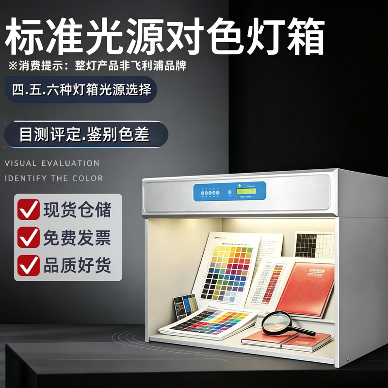 D65 International Standard Color-To-Color Light Box Light Textile Fabric Printing Color Review 456-7 Light Box Philips Light Source