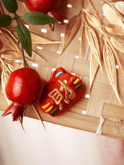 2026 Year of the Horse New Year Blessing Character Indoor Hanging Decorations for Doorways, Bamboo Woven Hangings for Spring Festival Atmosphere Setup