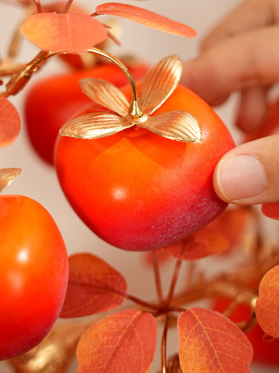 2026新年马年柿柿如意福桶春节装饰用品过年客厅福字摆件氛围布置