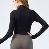 Демисезонная спортивная одежда для йоги для спортзала, форма, быстросохнущая куртка, лонгслив, популярно в интернете