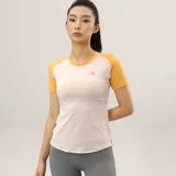 Спортивная одежда для йоги, форма, быстросохнущая дышащая летняя футболка с коротким рукавом для спортзала для тренировок, короткий рукав, впитывает пот и запах