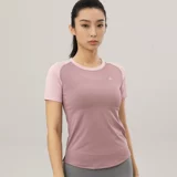 Спортивная одежда для йоги, форма, быстросохнущая дышащая летняя футболка с коротким рукавом для спортзала для тренировок, короткий рукав, впитывает пот и запах