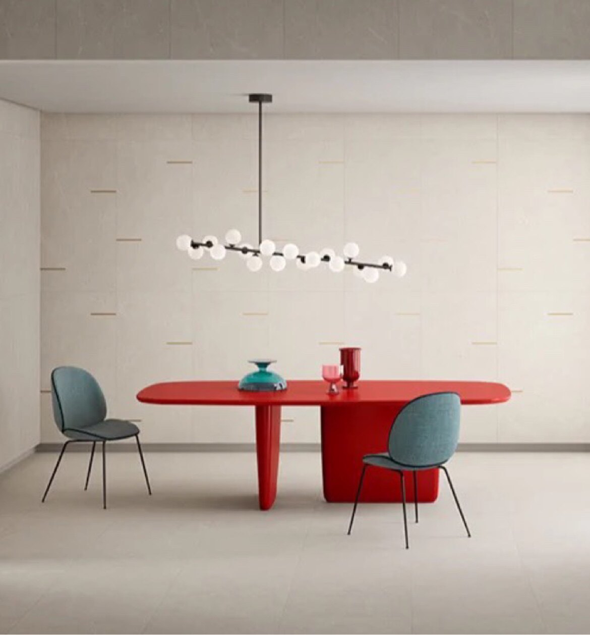 Nordic minimalist solid wood long table designer desk simple conference table creative coffee table personality oval desk