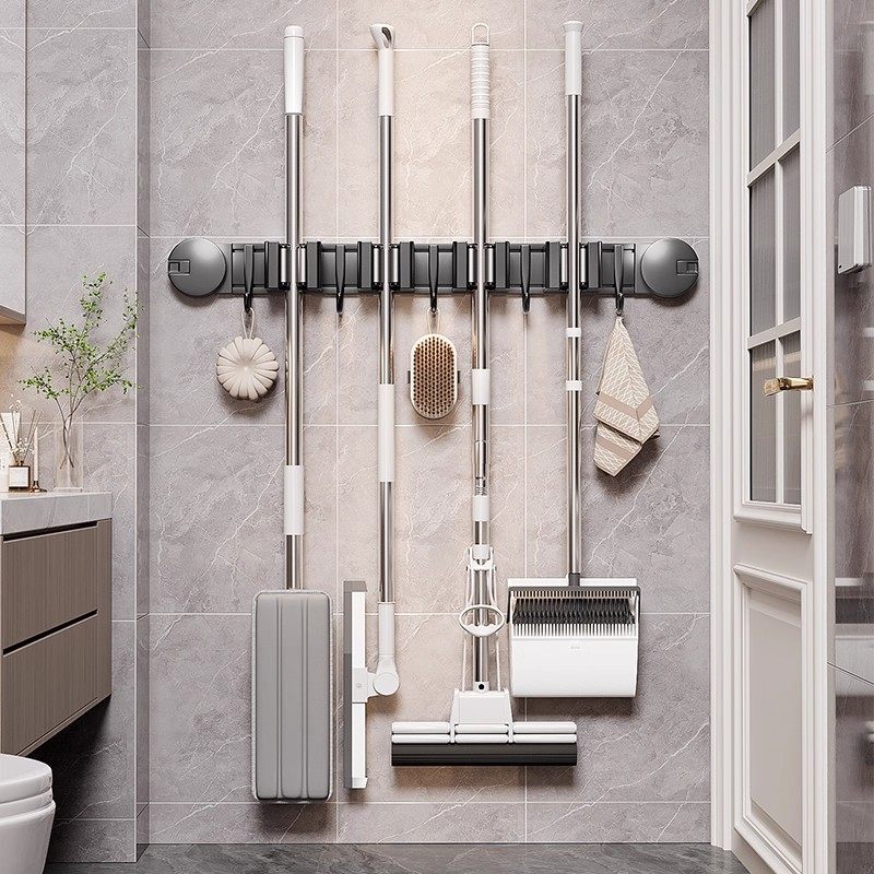 German Precision Suction Cup Mop Wall-Mounted Clip for Toilet and Bathroom, No-Drill Wall Storage Magic Tool, Bathroom Shelf German Precision Suction Cup Mop Wall-Mounted Clip for Toilet and Bathroom, No-Drill Wall Storage Magic Tool, Bathroom Shelf