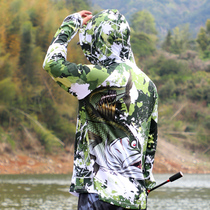 Fishing clothing men's fishing suit set summer Lua camouflage anti-mosquito sea fishing suit fishing sun protection equipment full set