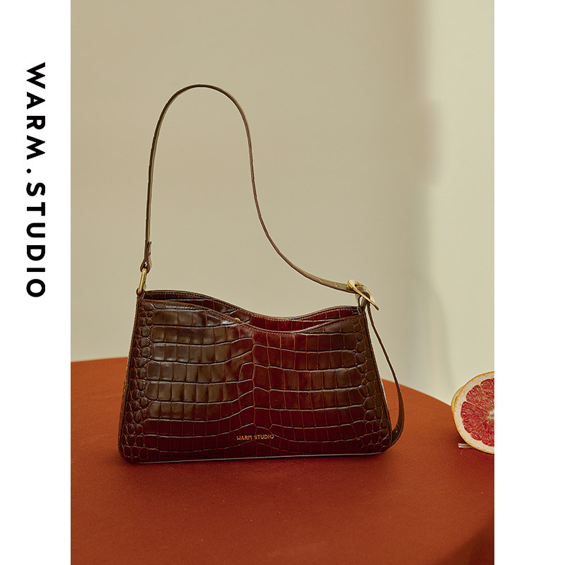 KUNOGIGI 古良吉吉 鳄鱼纹头层牛皮二代女式腋下包 单肩包 天猫优惠券折后￥439包邮（￥799-360）3色可选