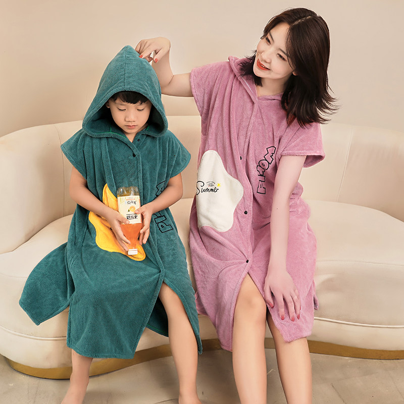 Children's bathrobes and bath towels can be wrapped in cloaks and hooded gauze women are more absorbent than cotton, boys and babies, and children's autumn and winter bathing